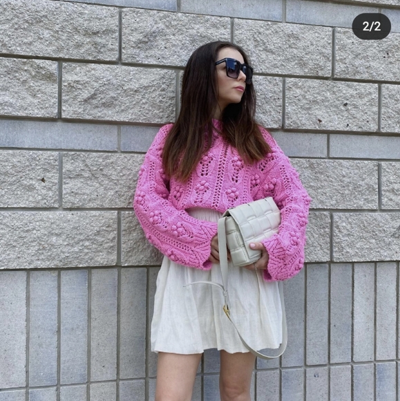 Zara | Sweaters | New Zara Oversized Knit Sweater Pink 582025 | Poshmark